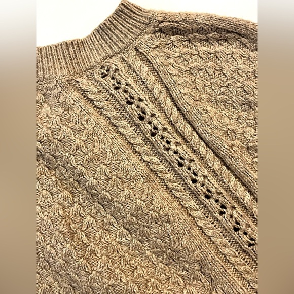 LOFT Ann Taylor Cozy Tan Knit Sweater Long Sleeve Women’s Size Small - Picture 16 of 16